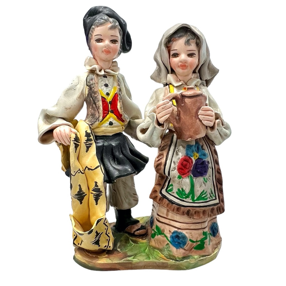 VINTAGE EASTERN EUROPEAN BOY AND GIRL FIGURINE